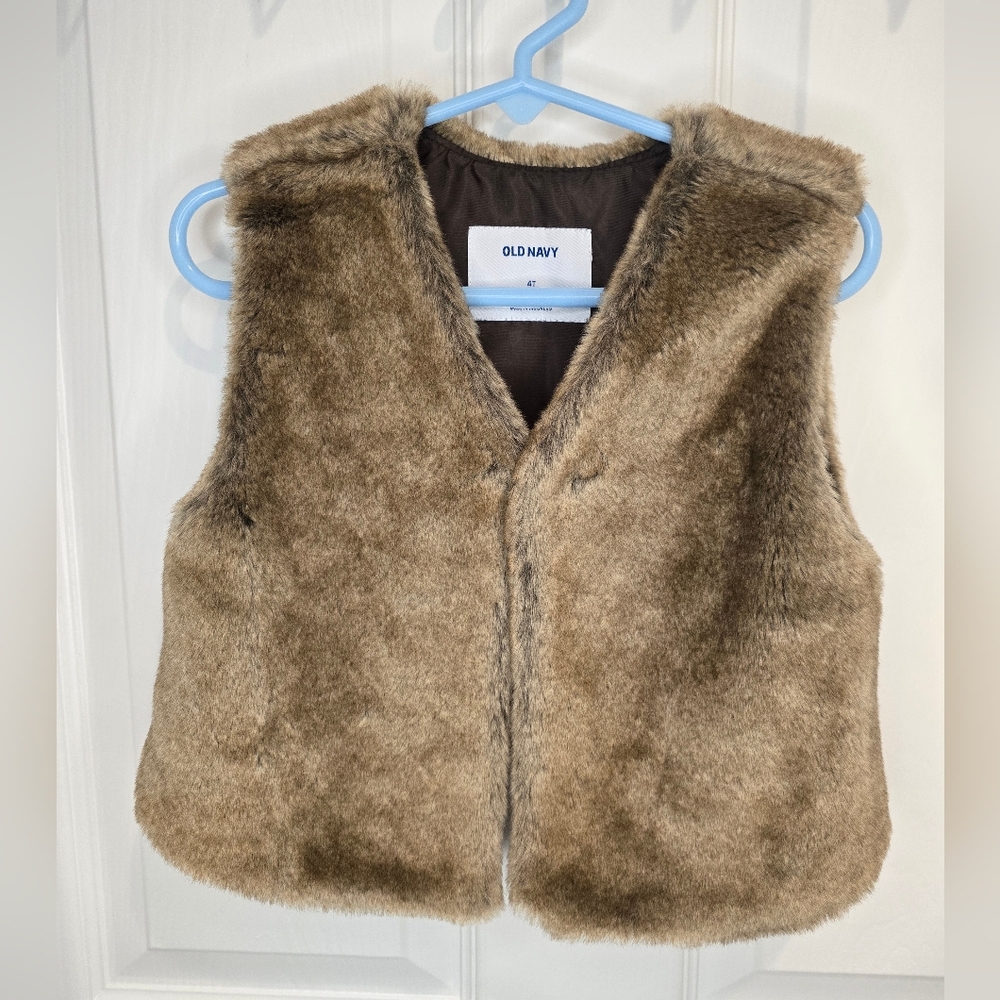Old Navy Brown Faux Fur Kids Vest